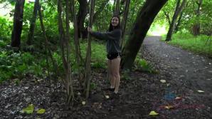 Emily enjoys a day out in the caves, and black sand beach.